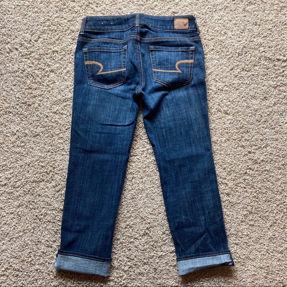 American Eagle Artist Crop Capri Denim Jeans 0 - Picture 6 of 7